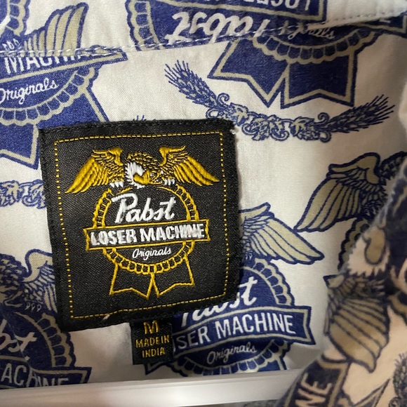 PABST BLUE RIBBON BUTTOWN DOWN BEER SHIRT - Picture 2 of 3